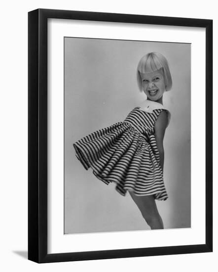 Very Cute Young Model Wearing a Dress-Lisa Larsen-Framed Photographic Print