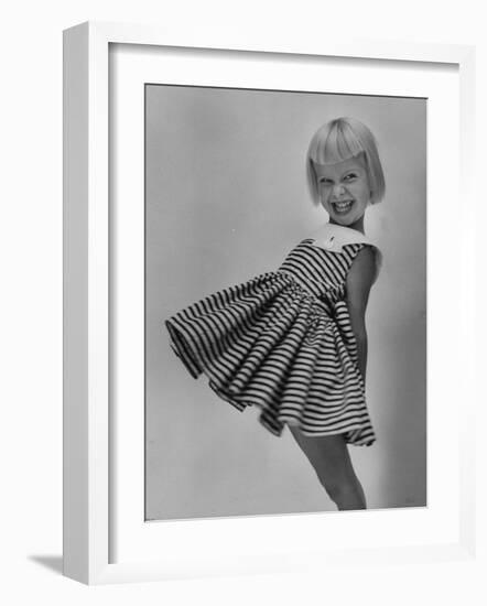 Very Cute Young Model Wearing a Dress-Lisa Larsen-Framed Photographic Print