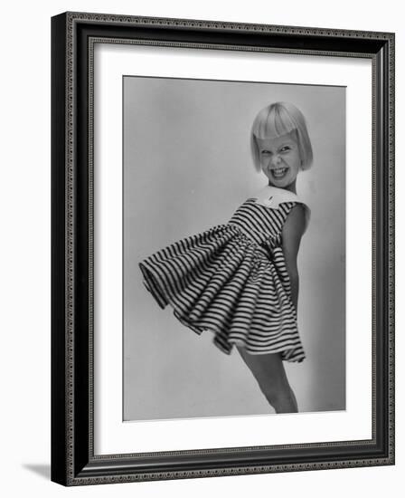 Very Cute Young Model Wearing a Dress-Lisa Larsen-Framed Photographic Print