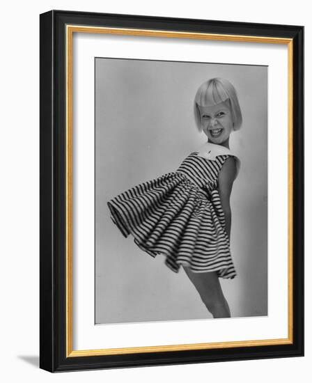 Very Cute Young Model Wearing a Dress-Lisa Larsen-Framed Photographic Print