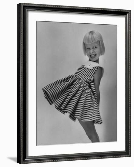 Very Cute Young Model Wearing a Dress-Lisa Larsen-Framed Photographic Print