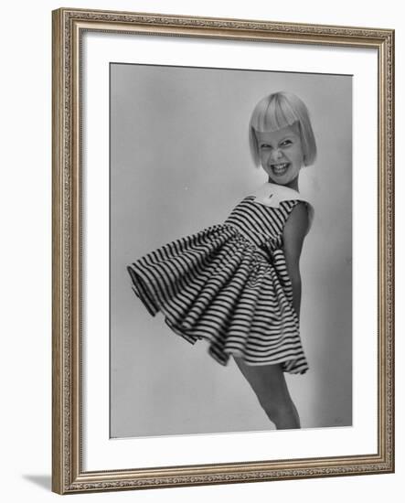 Very Cute Young Model Wearing a Dress-Lisa Larsen-Framed Photographic Print