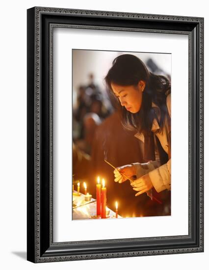 Vesak celebration at Vincennes Buddhist temple, France-Godong-Framed Photographic Print