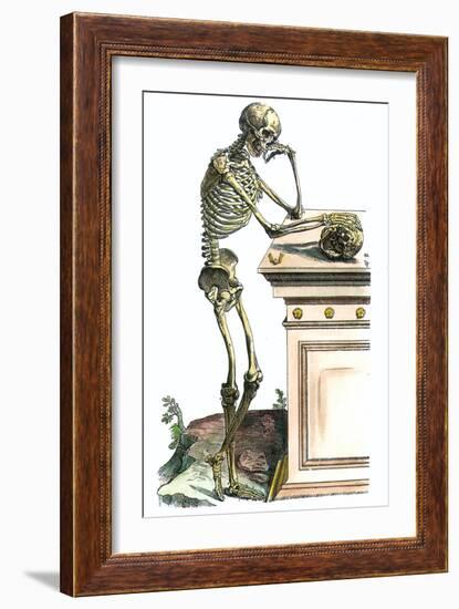 Vesalius: Skeleton, 1543-Andreas Vesalius-Framed Giclee Print