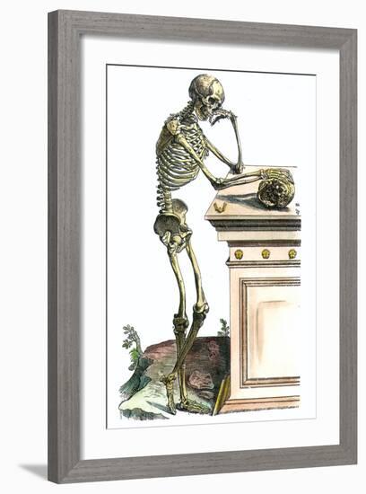 Vesalius: Skeleton, 1543-Andreas Vesalius-Framed Giclee Print