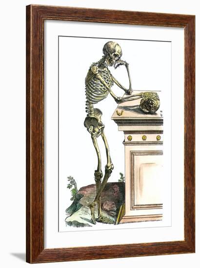 Vesalius: Skeleton, 1543-Andreas Vesalius-Framed Giclee Print