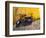 Vespa and Yellow Wall in Old Town, Rhodes, Greece-Tom Haseltine-Framed Photographic Print