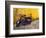 Vespa and Yellow Wall in Old Town, Rhodes, Greece-Tom Haseltine-Framed Photographic Print