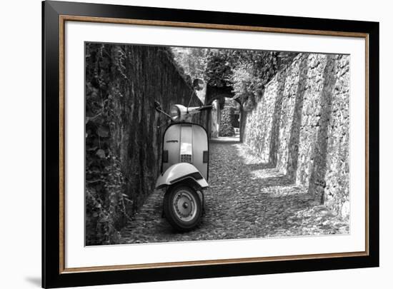 Vespa In Alley Amalfi, Italy Poster-null-Framed Photo