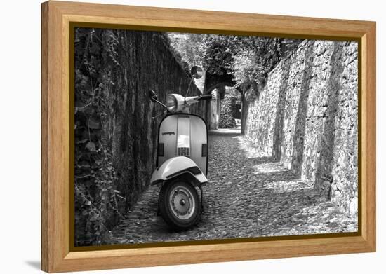 Vespa In Alley Amalfi, Italy Poster-null-Framed Stretched Canvas