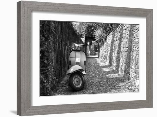 Vespa In Alley Amalfi, Italy Poster-null-Framed Photo