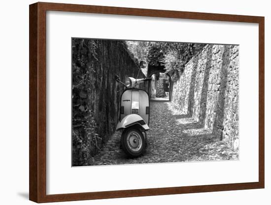 Vespa In Alley Amalfi, Italy Poster-null-Framed Photo