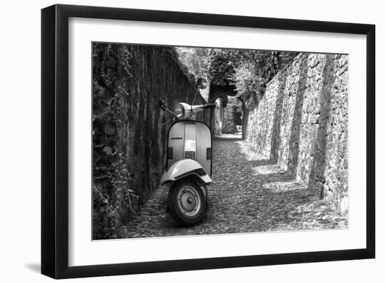 Vespa In Alley Amalfi, Italy Poster--Framed Photo