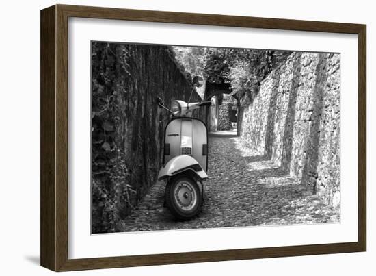 Vespa In Alley Amalfi, Italy-null-Framed Photo