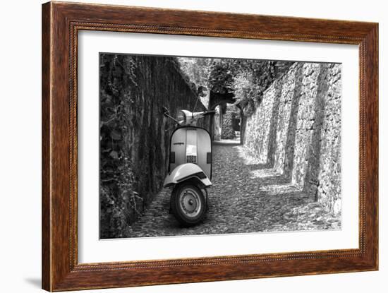 Vespa In Alley Amalfi, Italy-null-Framed Photo