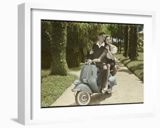 Vespa Scooter 1960s-null-Framed Photographic Print