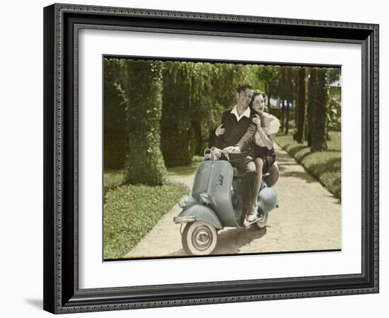 Vespa Scooter 1960s-null-Framed Photographic Print