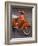 Vespa Scooter, Llanes, Spain-Walter Bibikow-Framed Photographic Print