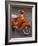 Vespa Scooter, Llanes, Spain-Walter Bibikow-Framed Photographic Print