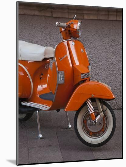 Vespa Scooter, Llanes, Spain-Walter Bibikow-Mounted Photographic Print