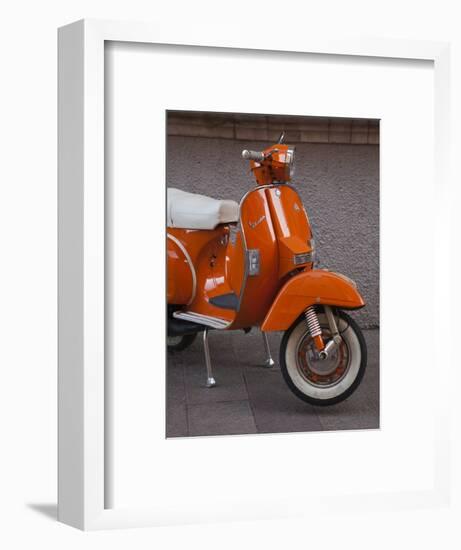 Vespa Scooter, Llanes, Spain-Walter Bibikow-Framed Photographic Print