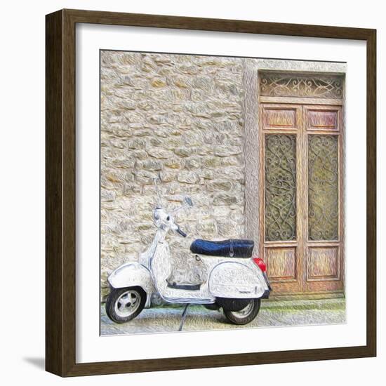 Vespa with Porte Vecchio-Tosh-Framed Art Print