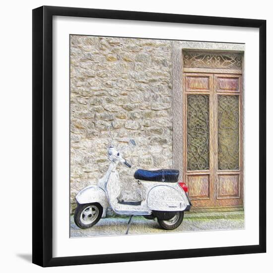 Vespa with Porte Vecchio-Tosh-Framed Art Print