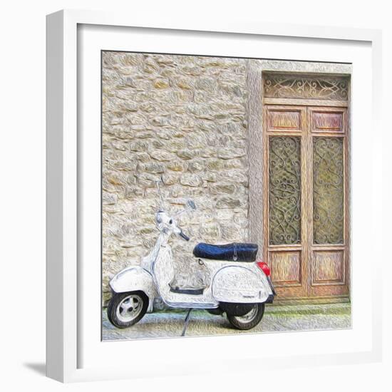 Vespa with Porte Vecchio-Tosh-Framed Art Print