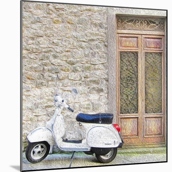 Vespa with Porte Vecchio-Tosh-Mounted Art Print