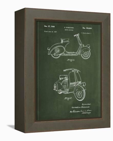 Vespa-Patent-Framed Stretched Canvas