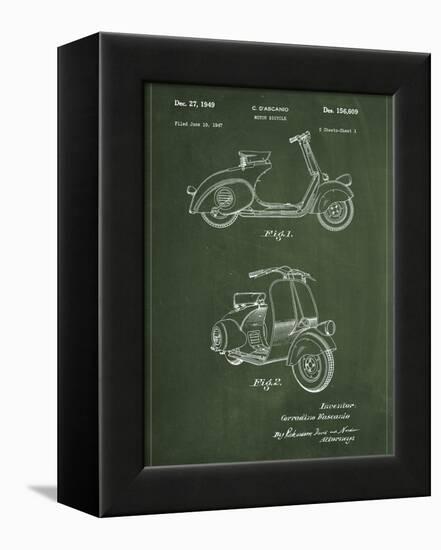 Vespa-Patent-Framed Stretched Canvas