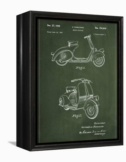 Vespa-Patent-Framed Stretched Canvas