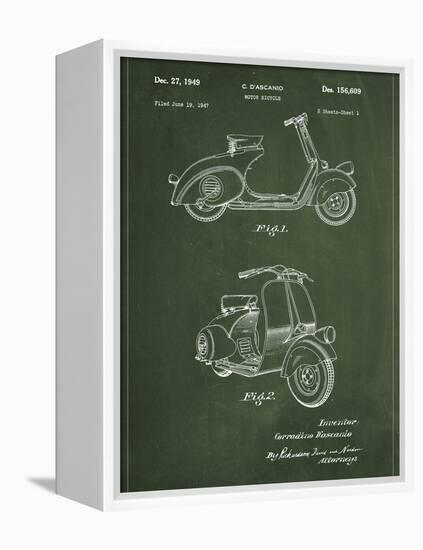 Vespa-Patent-Framed Stretched Canvas