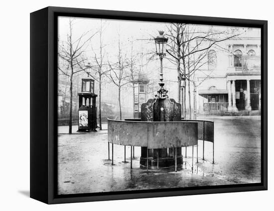 Vespasienne (Public Urinal) on the Grands Boulevards, Paris, C.1900 (B/W Photo)-French Photographer-Framed Premier Image Canvas