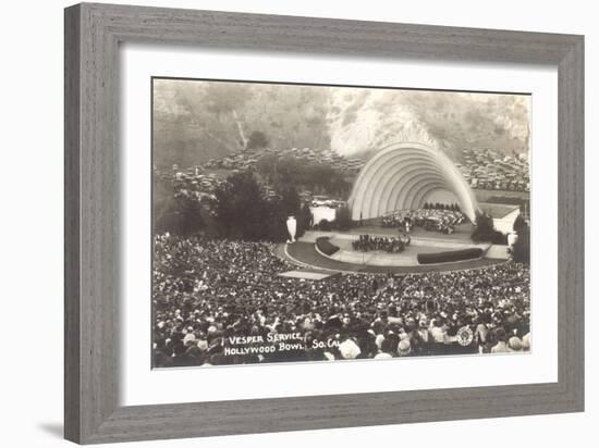 Vesper Service at Hollywood Bowl, Los Angeles, California-null-Framed Premium Giclee Print