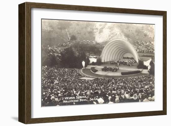 Vesper Service at Hollywood Bowl, Los Angeles, California-null-Framed Premium Giclee Print