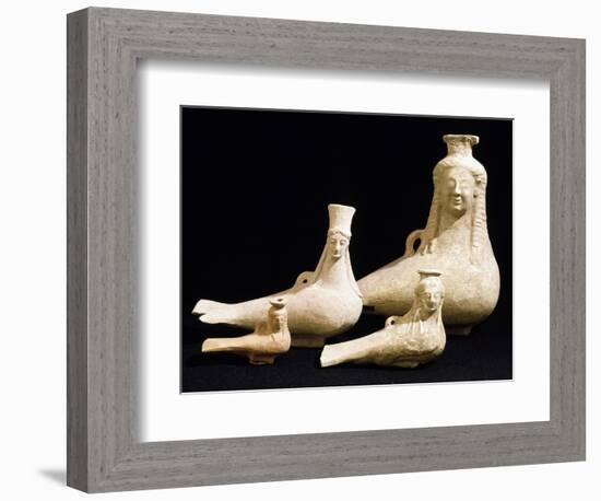 Vessels in the Shape of Female Head-null-Framed Giclee Print