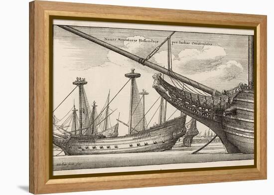 Vessels of the Dutch West India Company-Wenceslaus Hollar-Framed Premier Image Canvas