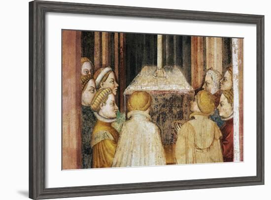 Vestals around Altar, Detail from Fresco Cycle Stories of Romulus and Remus-Gentile da Fabriano-Framed Giclee Print