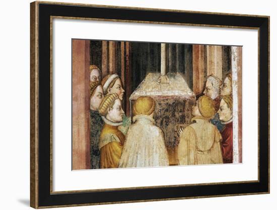 Vestals around Altar, Detail from Fresco Cycle Stories of Romulus and Remus-Gentile da Fabriano-Framed Giclee Print