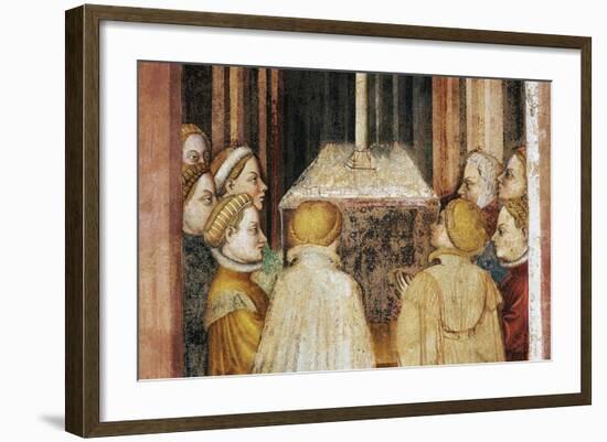 Vestals around Altar, Detail from Fresco Cycle Stories of Romulus and Remus-Gentile da Fabriano-Framed Giclee Print