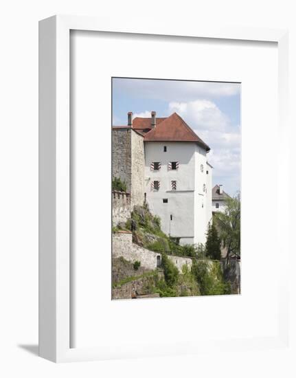 Veste Oberhaus and Veste Niederhaus, Danube river, Old Town, Passau, Bavaria, Germany-Torsten Krüger-Framed Photographic Print