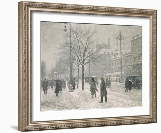 Vesterbro Passage, Copenhagen, in Winter-Paul Fischer-Framed Giclee Print