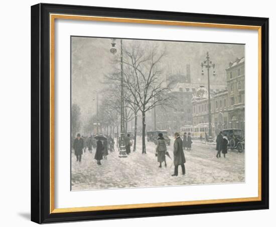 Vesterbro Passage, Copenhagen, in Winter-Paul Fischer-Framed Giclee Print