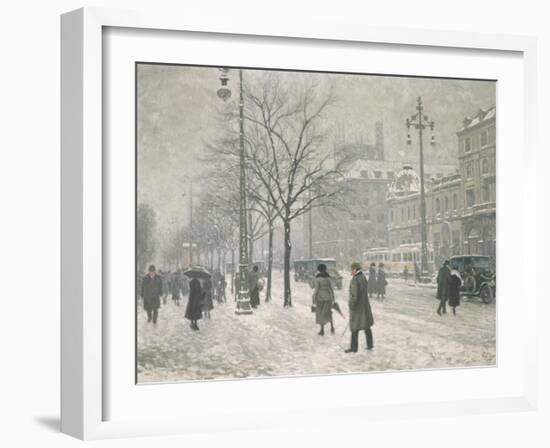 Vesterbro Passage, Copenhagen, in Winter-Paul Fischer-Framed Giclee Print
