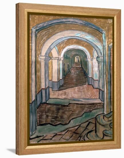 Vestibule of Asylum, 1889-Vincent van Gogh-Framed Premier Image Canvas