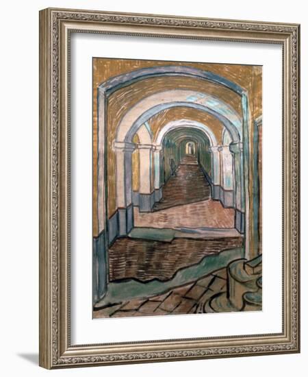 Vestibule of Asylum, 1889-Vincent van Gogh-Framed Giclee Print