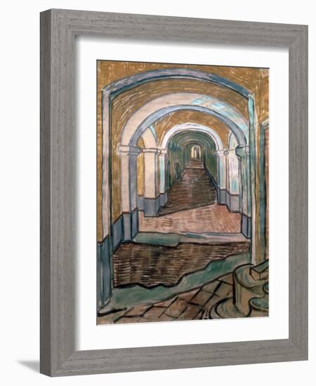 Vestibule of Asylum, 1889-Vincent van Gogh-Framed Giclee Print