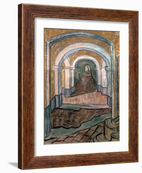 Vestibule of Asylum, 1889-Vincent van Gogh-Framed Giclee Print