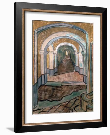 Vestibule of Asylum, 1889-Vincent van Gogh-Framed Giclee Print